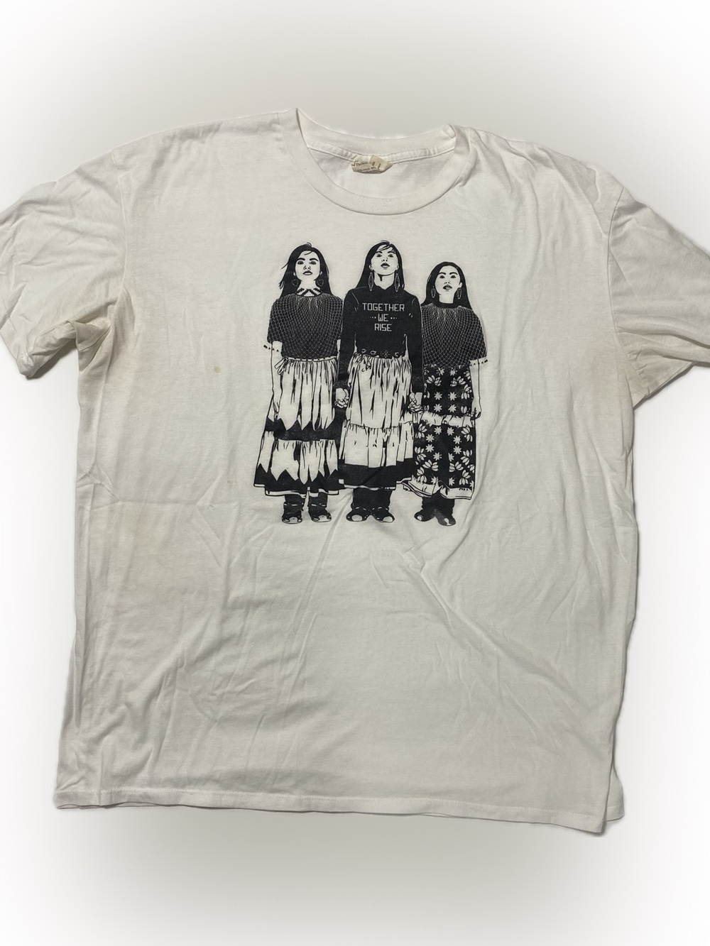 Women's White Graphic Short Sleeve Tee - Together We Rise
